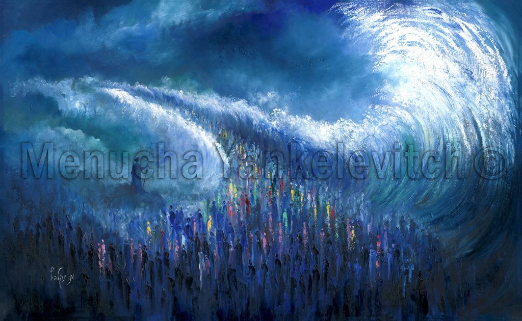 Jewish Art Judaica paintings Judaica oil paintings Paintings for the living room canvas pictures Canvas pictures for the living room Abstract paintings for the living room Realist paintings Modern paintings Modern Jerusalem paintings קריעת ים סוף