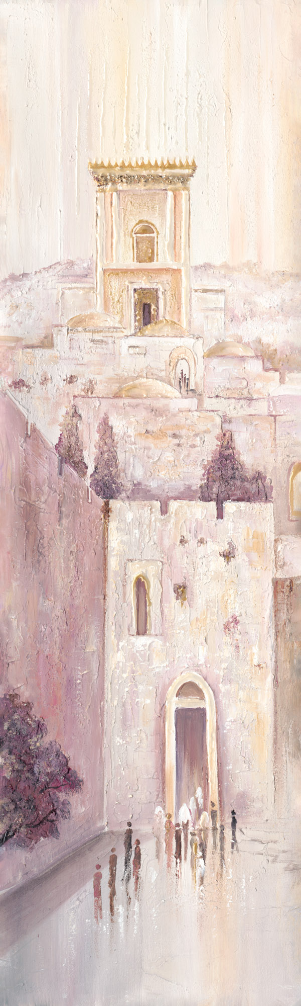 ציור שמן אמנותי, בית המקדש, ירושלים, בתי ירושלים, יודאיקה, ציורי אווירה, פנורמה של ירושלים, ירושלים העתיקה, אמנות יהודית, ציורים לסלון, Artistic oil painting, Temple Mount, Jerusalem, Jerusalem houses, Judaica, atmospheric paintings, panorama of Jerusalem, ancient Jerusalem, Jewish art, paintings for the living room, beith Hamikdash