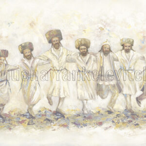 Chain of Unity – Hasidic Dance in White and Gold